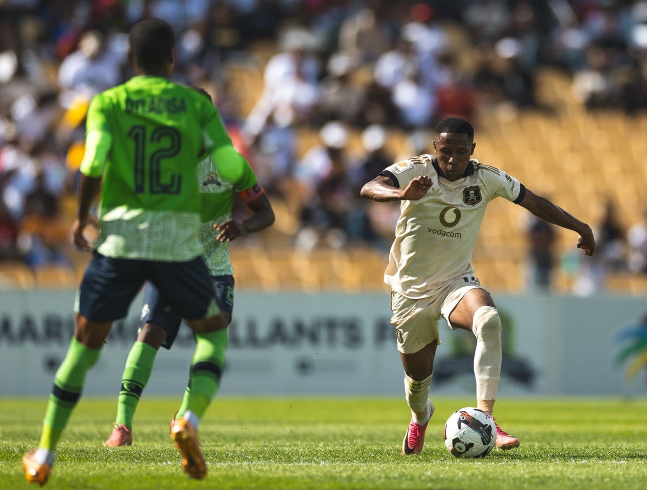 Tshepang Moremi in action for Orlando Pirates against Marumo Gallants