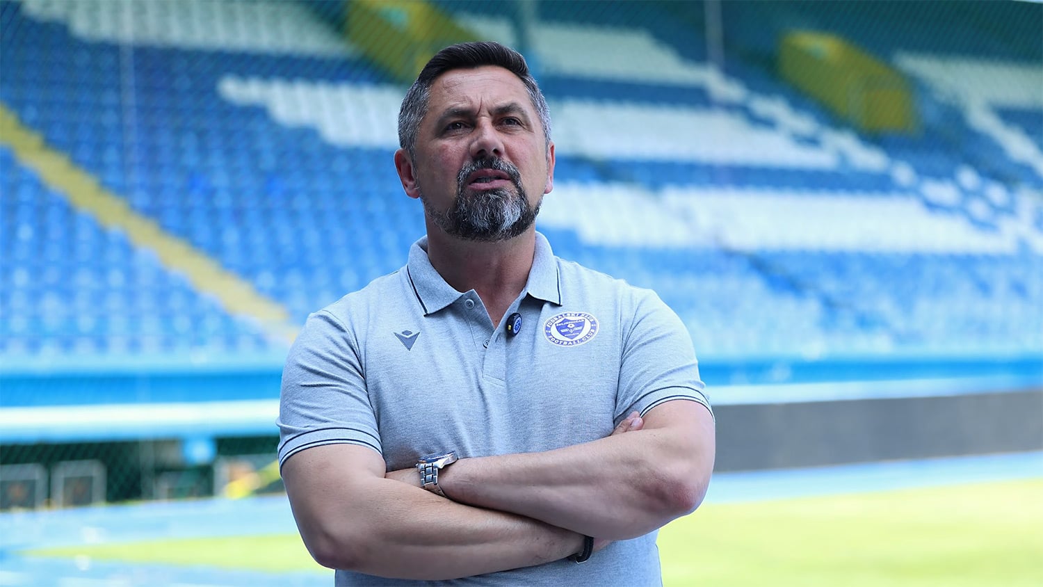 Admir Adzem in a stadium
