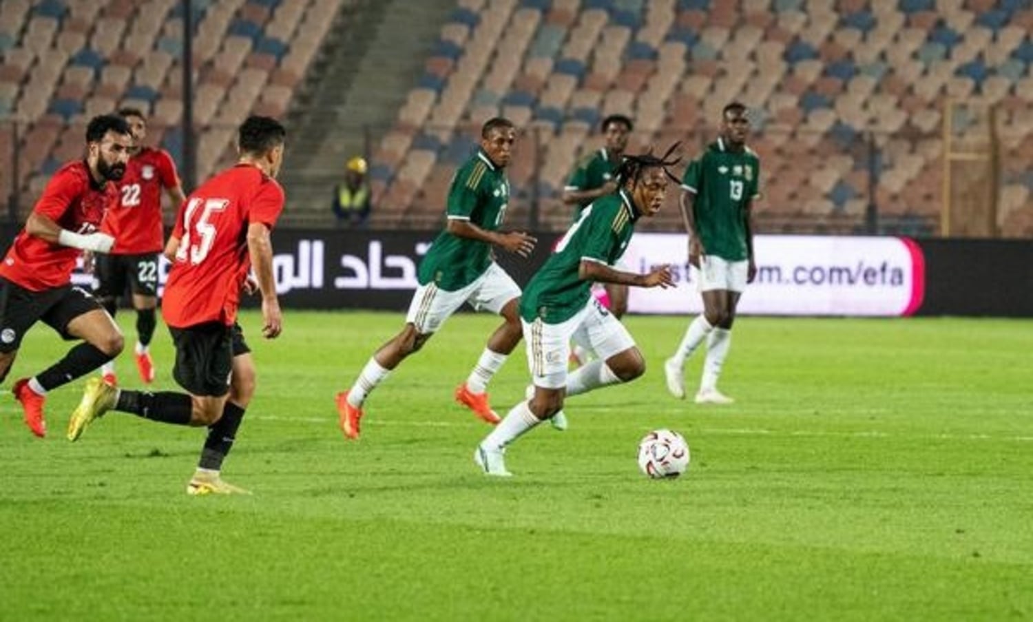 Bafana Bafana against Egypt in a friendly match