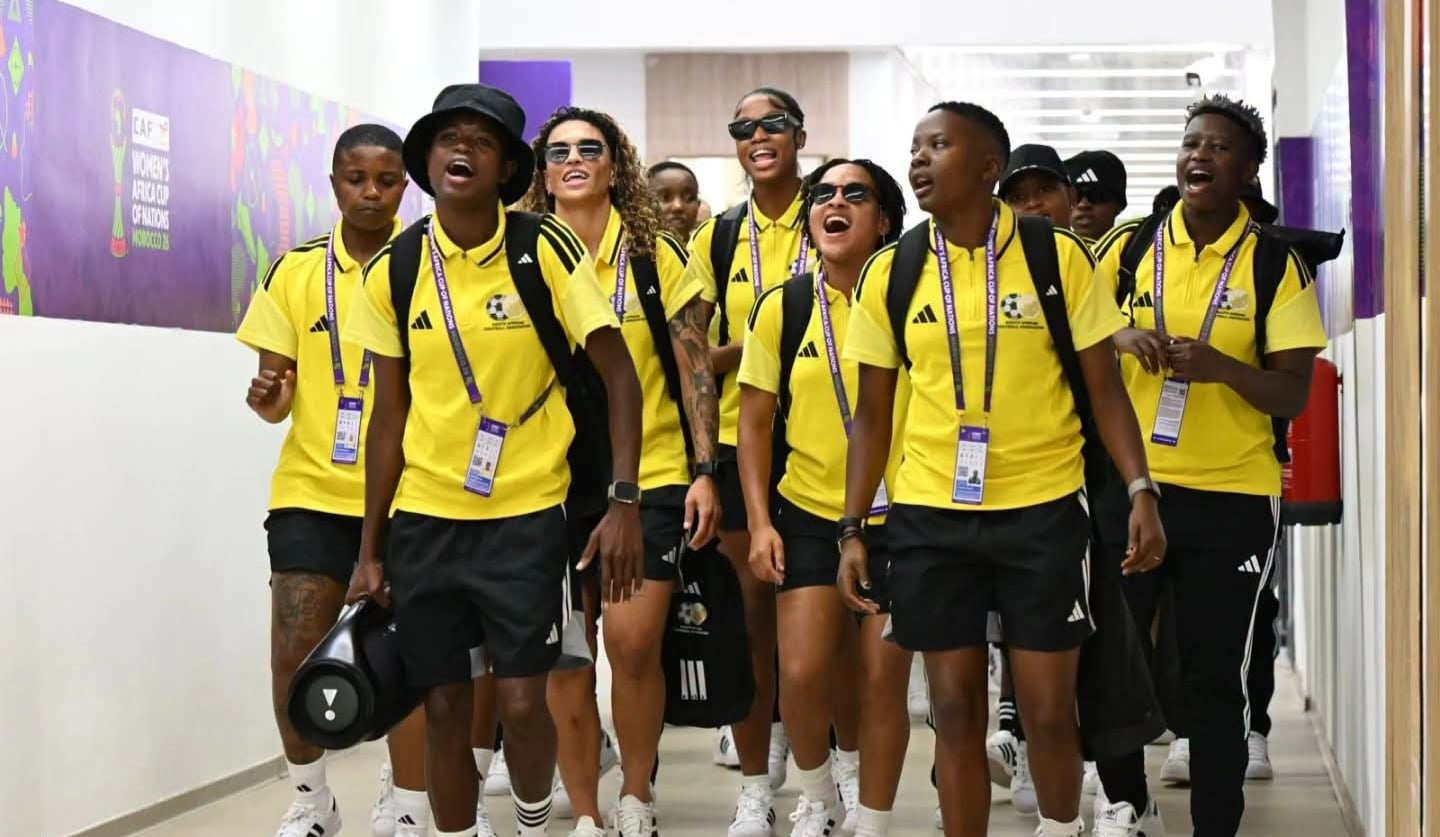Banyana Banyana players singing