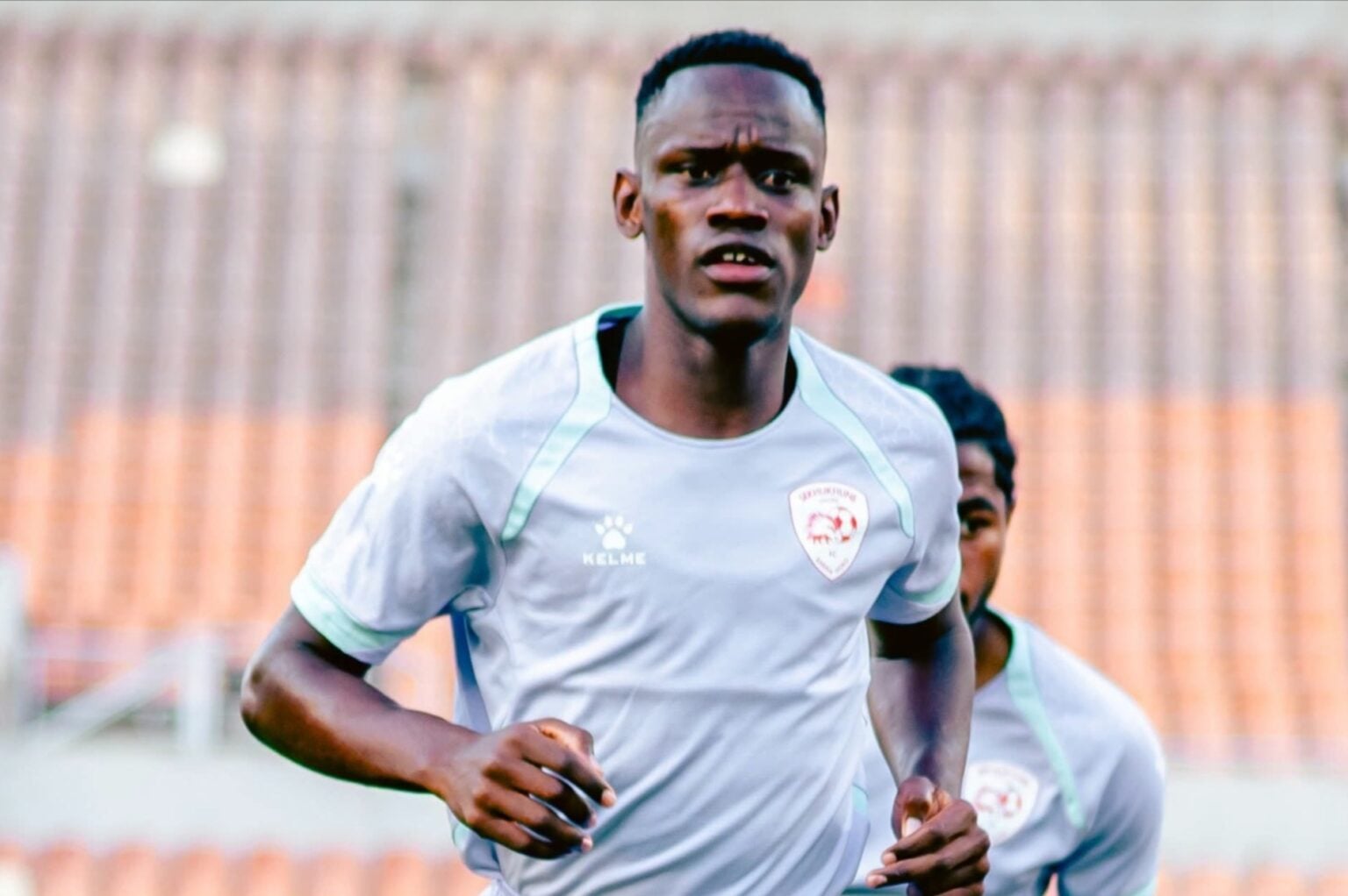 Sekhukhune United striker Bethuel Muzeu during the club's warm-up session