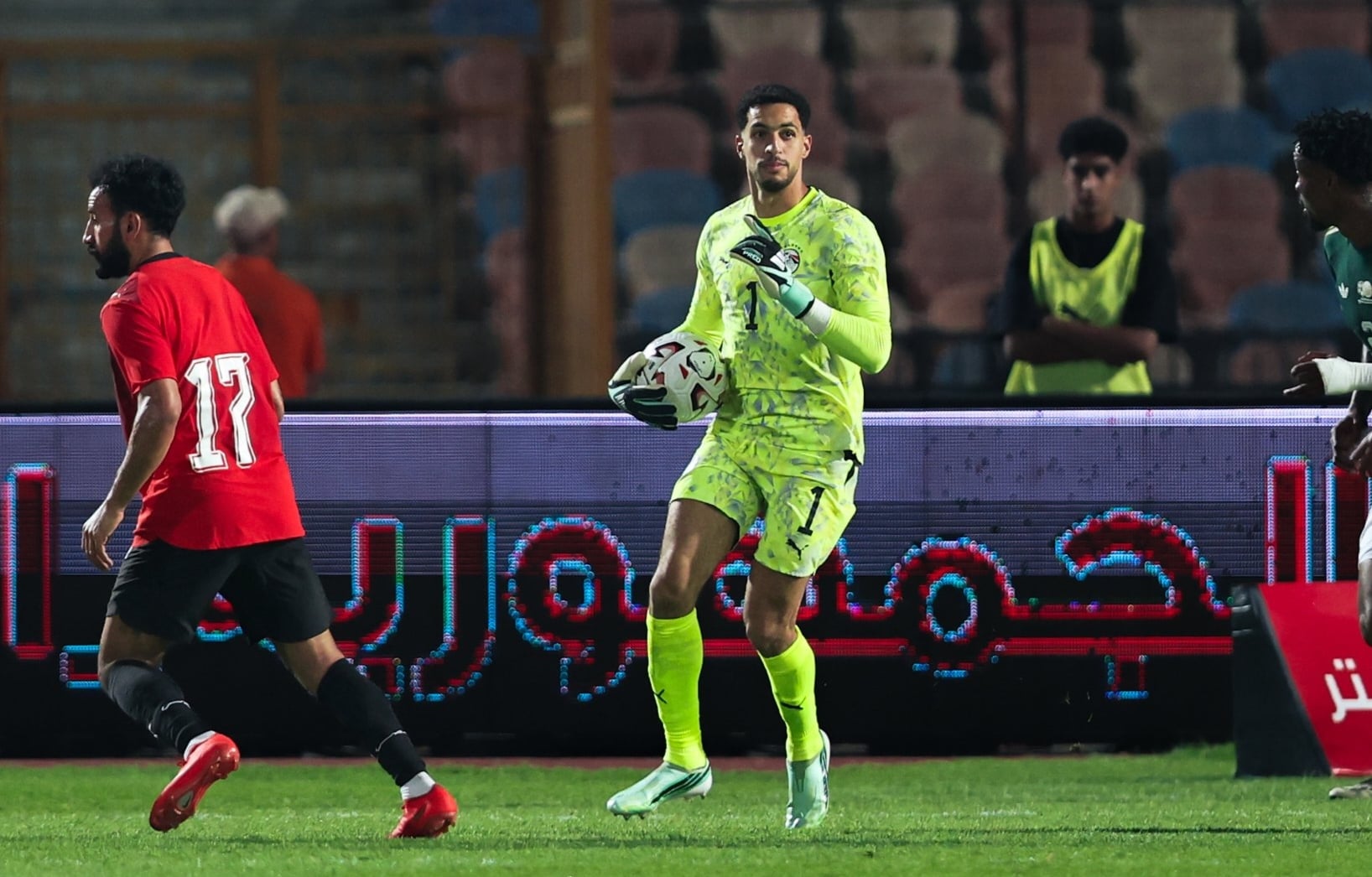Egypt players in action against South Africa