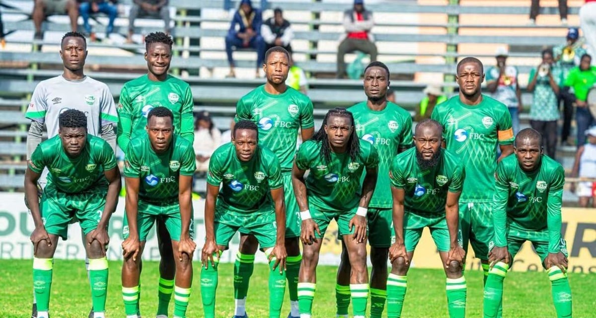 Thabo Senong's FC Platinum players ahead of a match