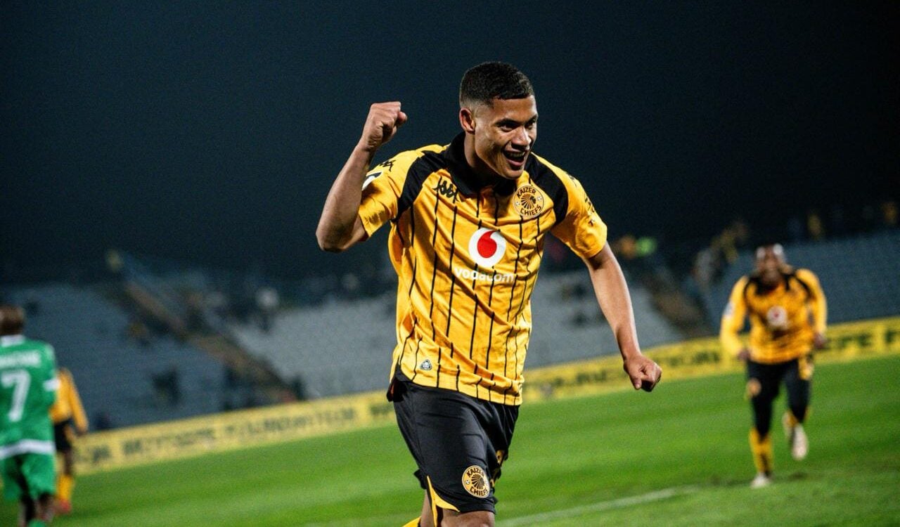 Faiz Abrahams celebrates a goal