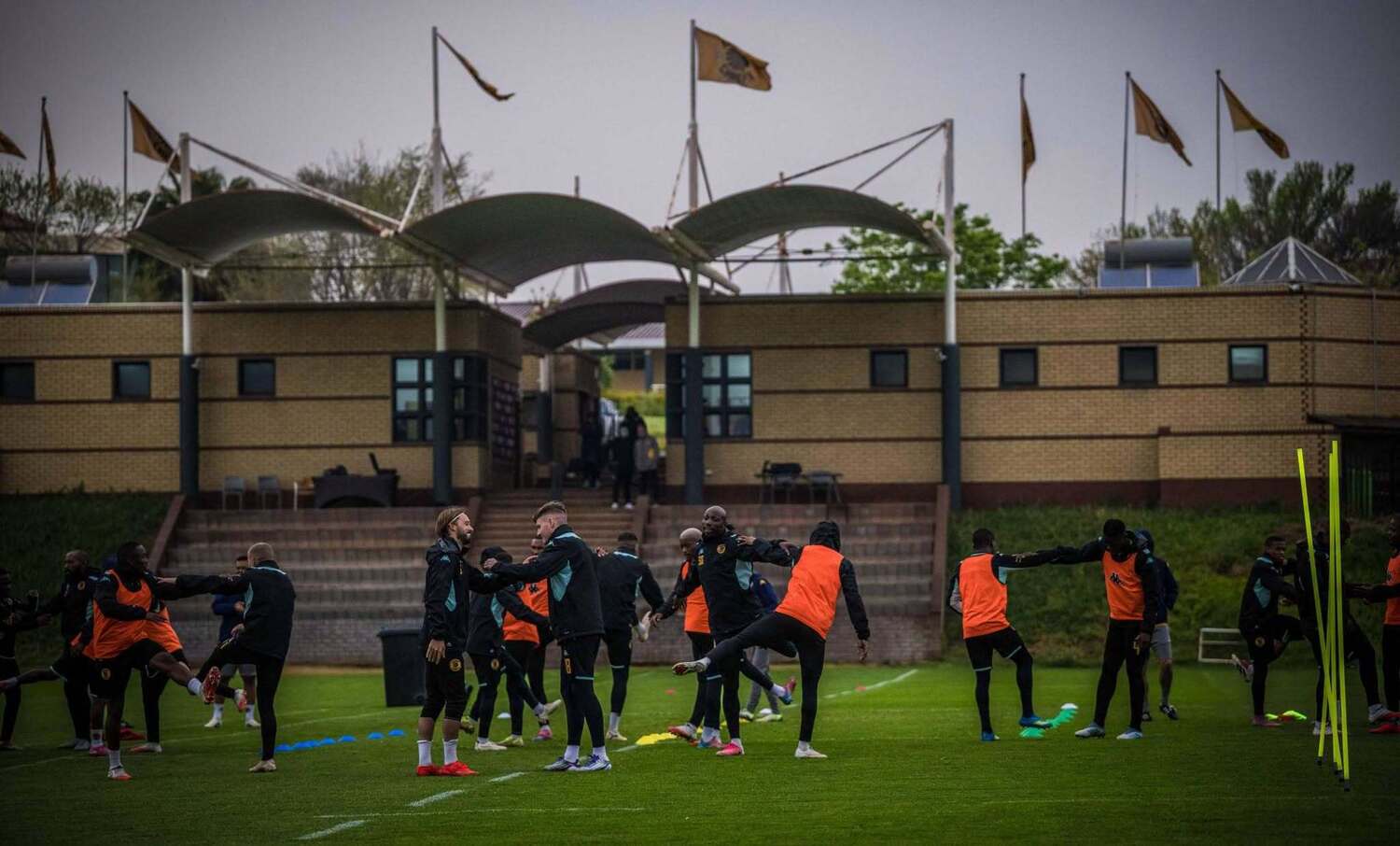 Kaizer Chiefs players at training