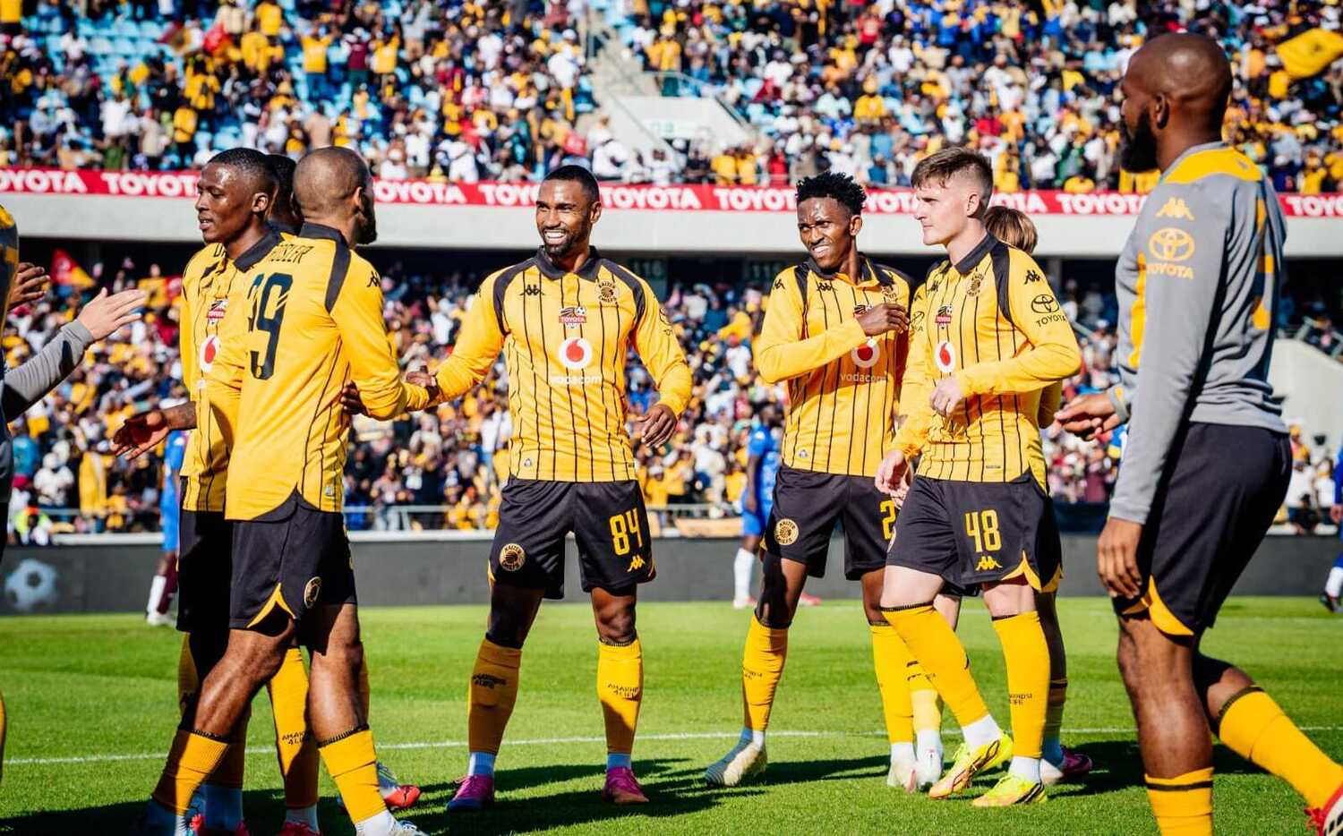 Kaizer Chiefs players celebrating