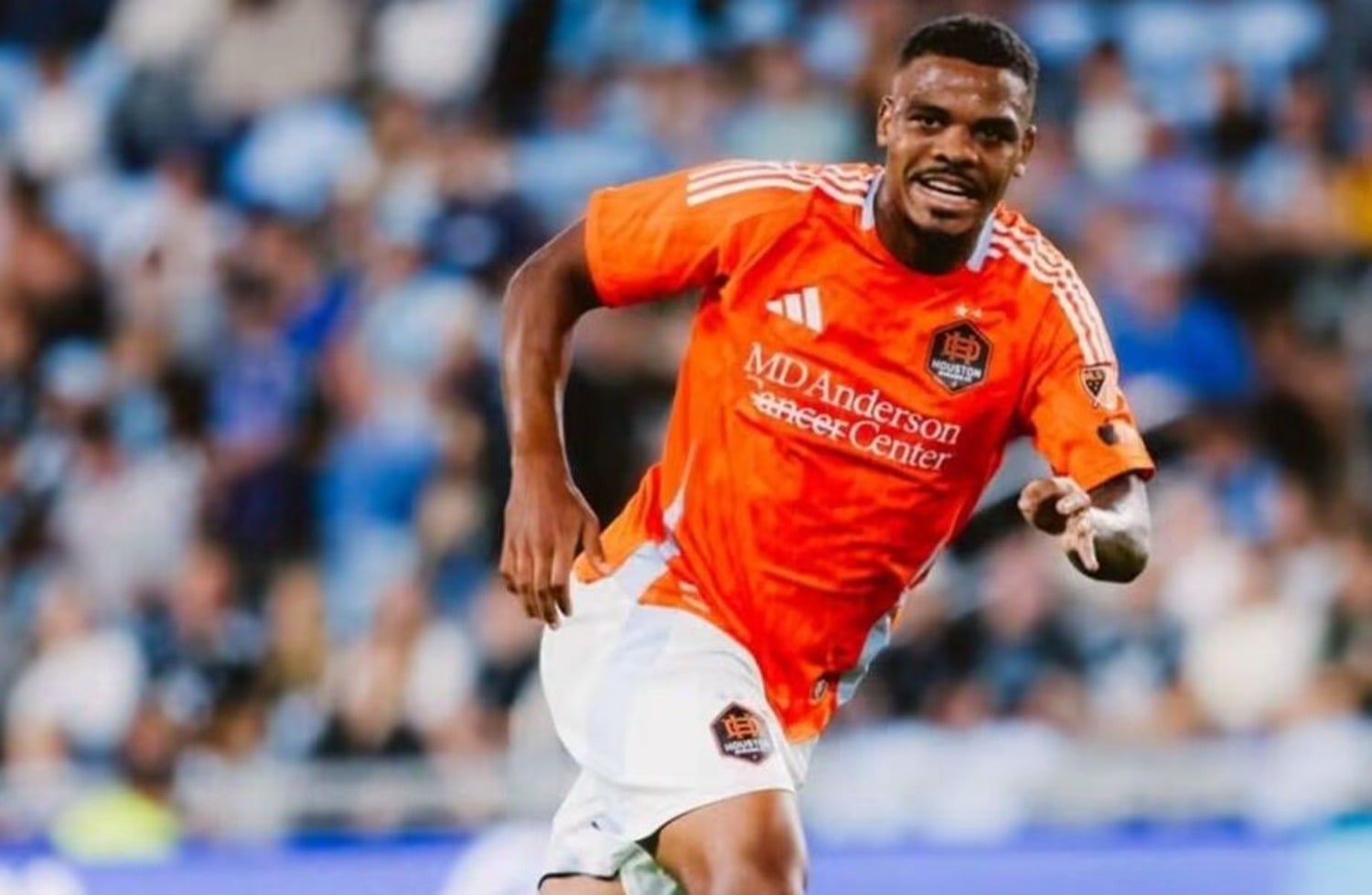 Lyle Foster in action for Houston Dynamo.