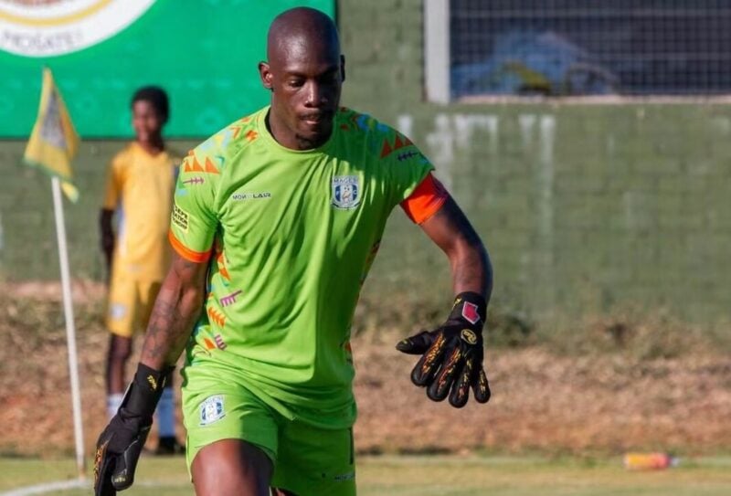 Magesi FC goalkeeper Elvis Chipezeze in action