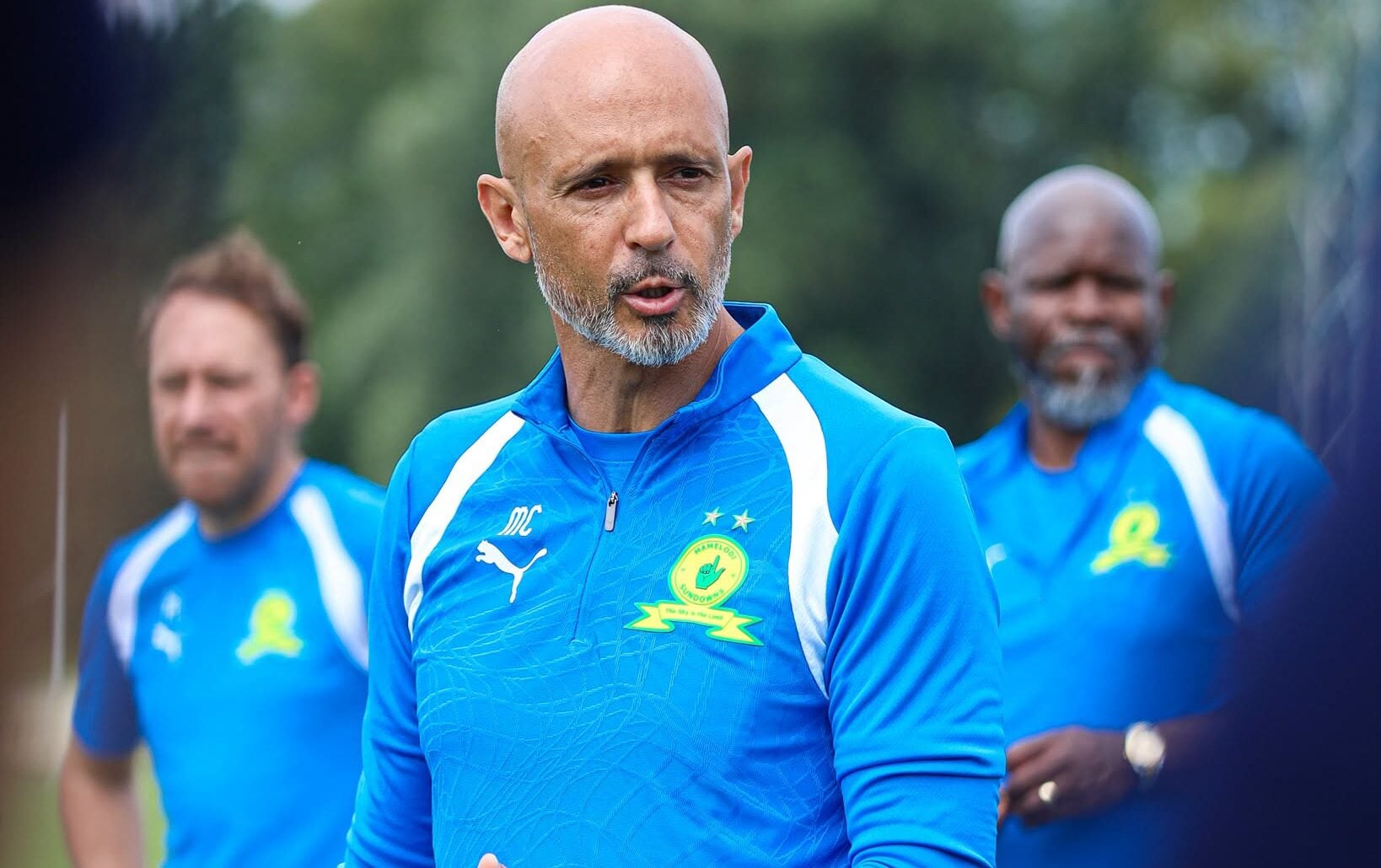 Mamelodi Sundowns coach Miguel Cardoso at training