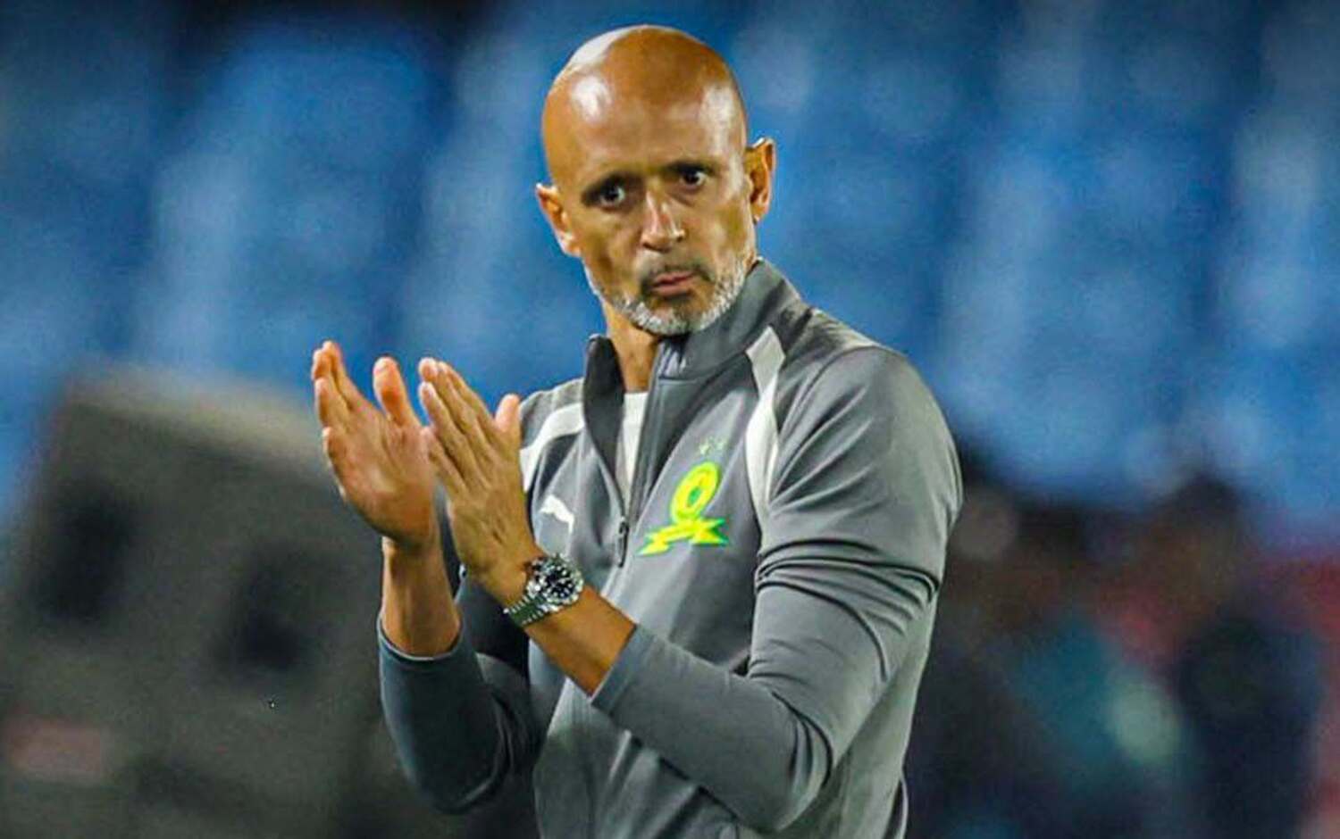 Mamelodi Sundowns coach Miguel Cardoso on the touchline