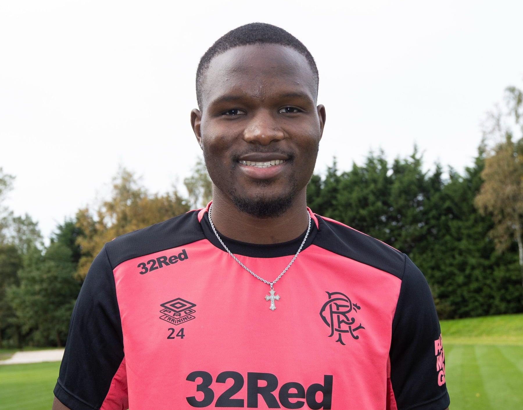 Olwethu Makhanya in Rangers FC colors at training