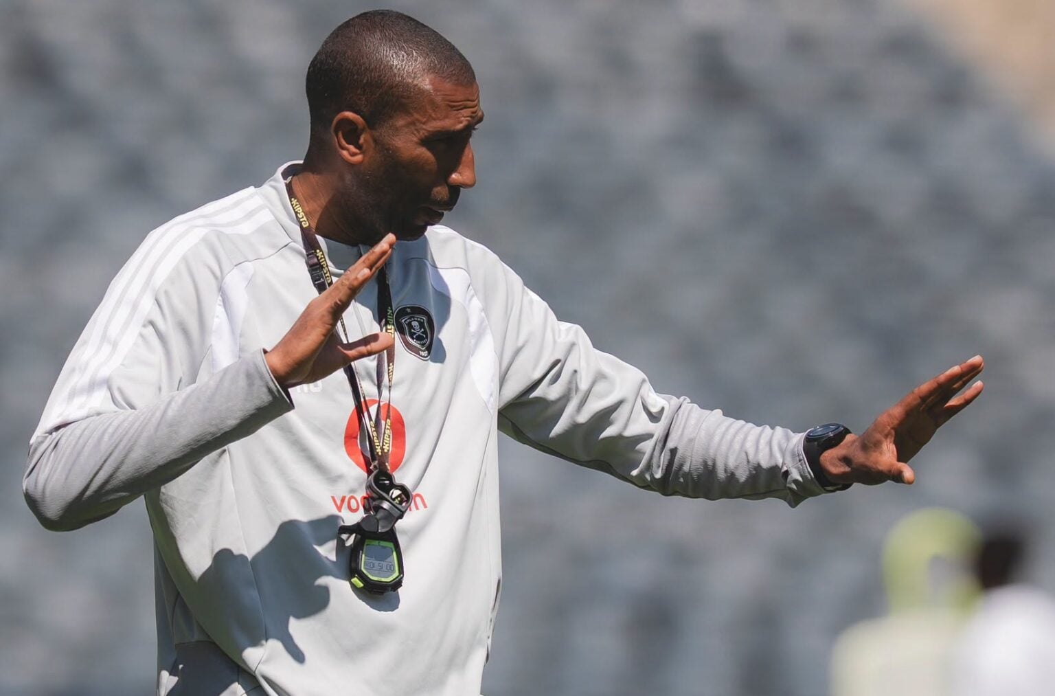 Orlando Pirates coach Abdeslam Ouaddou coaching