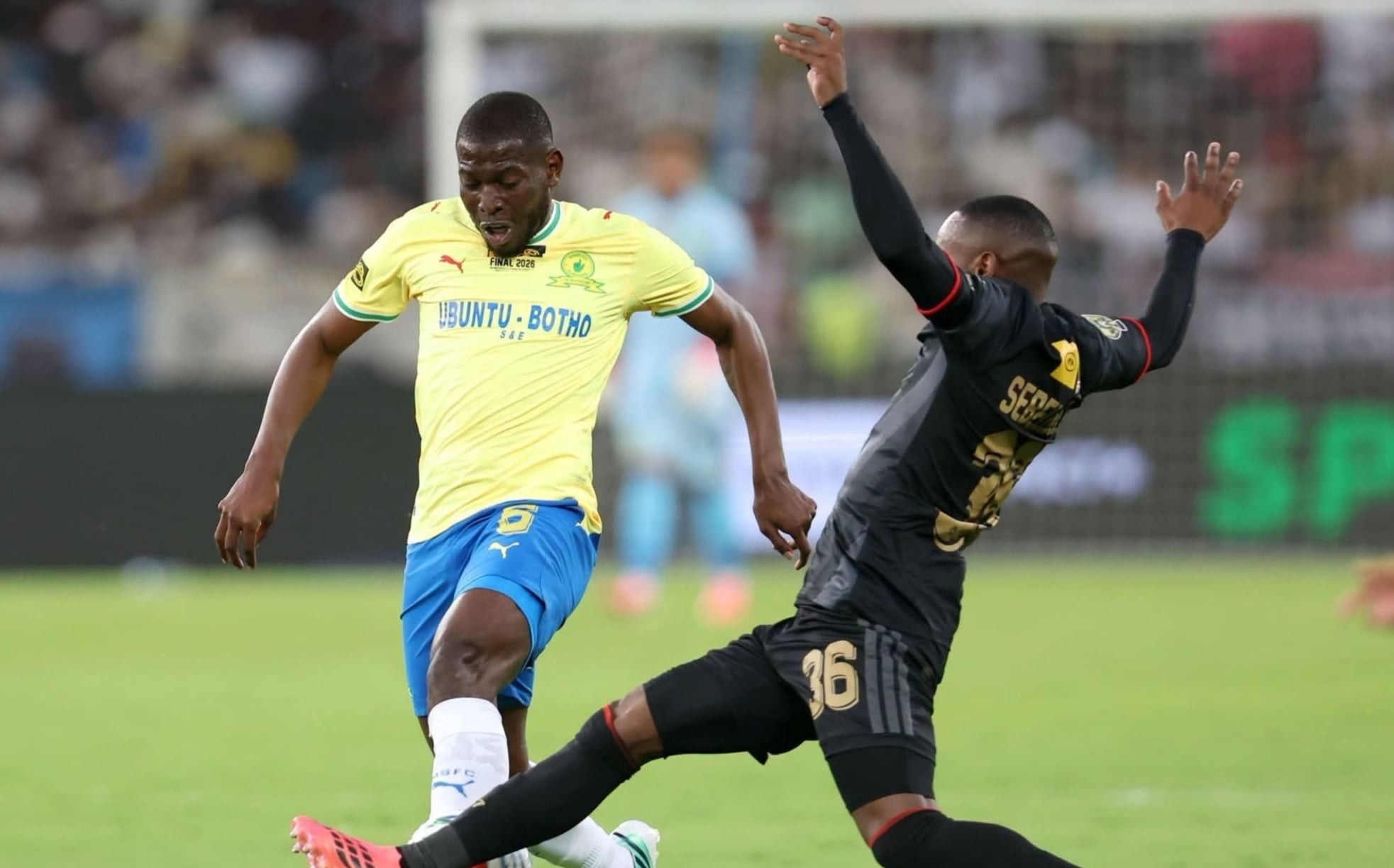 The MTN8 final between Orlando Pirates and Mamelodi Sundowns at Moses Mabhida Stadium in Durban