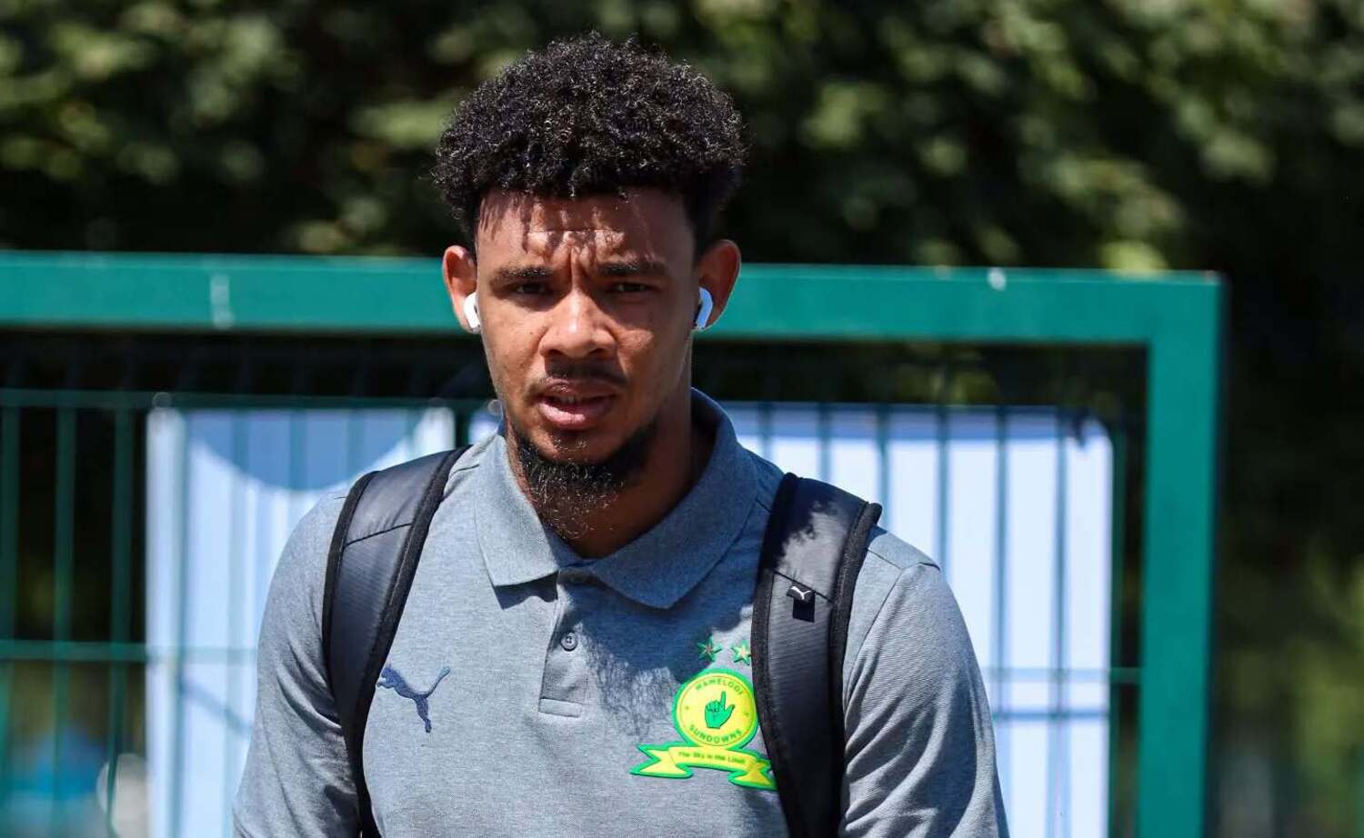 Ronwen Williams arriving at a Mamelodi Sundowns match