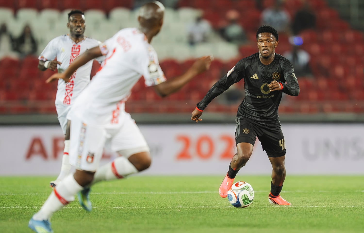 Simphiwe Masilela in action for Orlando Pirates against TS Galaxy