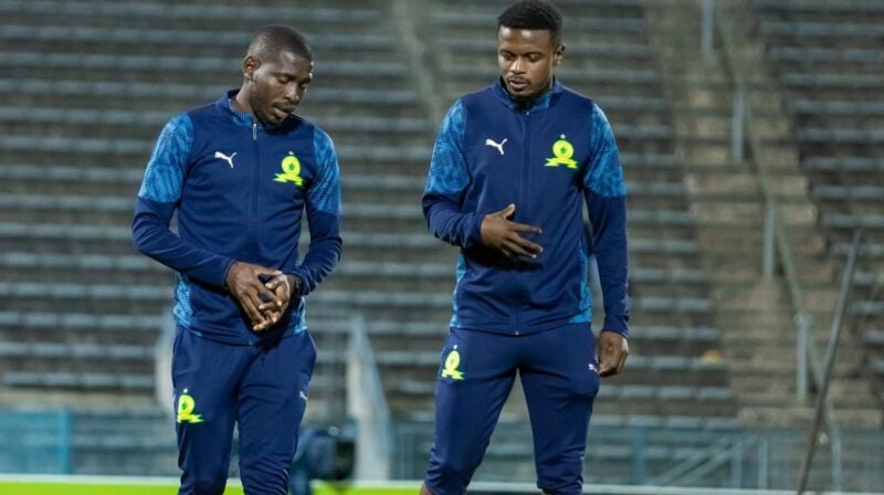 Teboho Mokoena and Aubrey Modiba at Mamelodi Sundowns