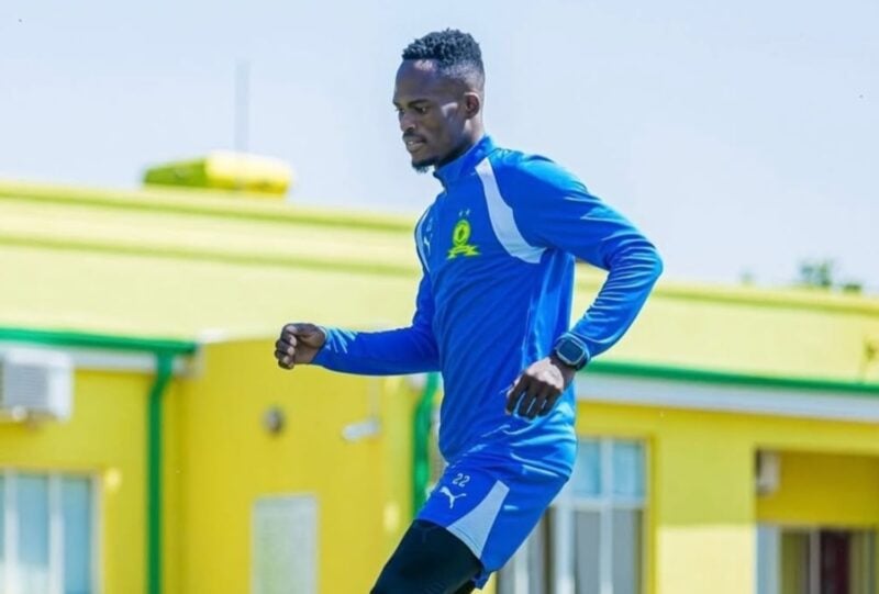Thabang Matuludi during Mamelodi Sundowns' training session at Chloorkop