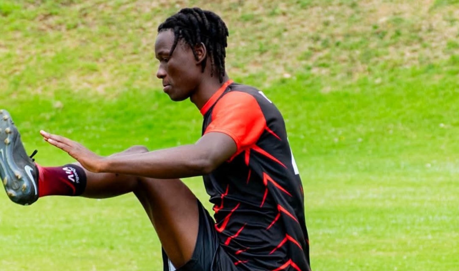 Veluyeke Zulu during TS Galaxy training session
